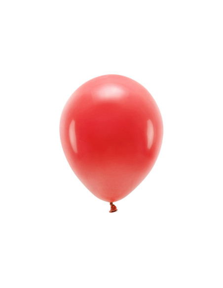 Balony Eco 26cm pastelowe, czerwony (1 op. / 10 szt.)