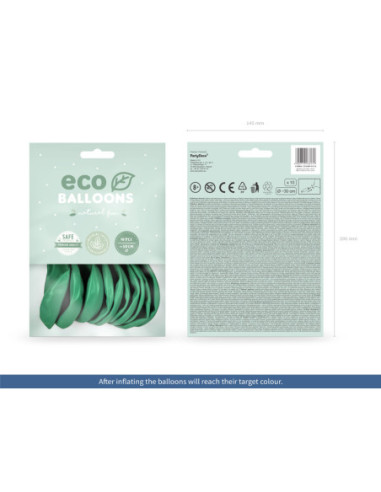 Balony Eco 26cm pastelowe, zielony (1 op. / 10 szt.)