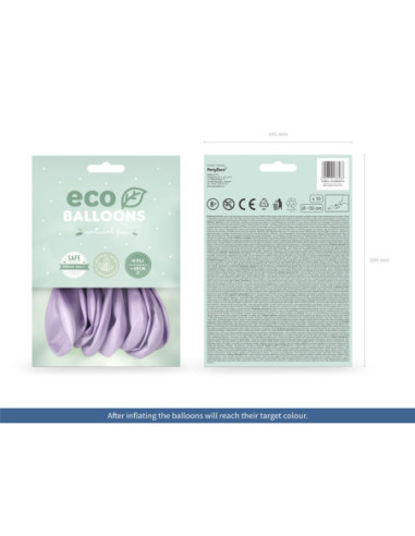 Balony Eco 30cm metalizowane, liliowy (1 op. / 10 szt.)