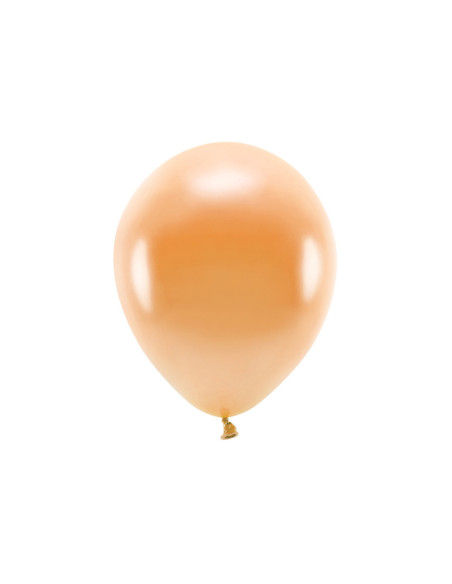 Balony Eco 30cm metalizowane, pomarańczowy (1 op. / 10 szt.)