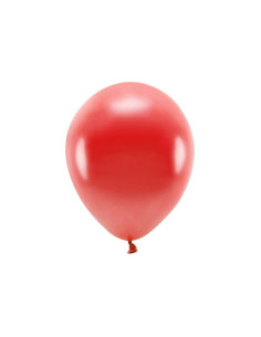 Balony Eco 30cm metalizowane, czerwony (1 op. / 10 szt.)