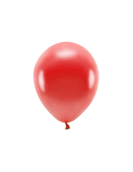 Balony Eco 30cm metalizowane, czerwony (1 op. / 10 szt.)