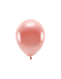 Balony Eco 30cm metalizowane, różowe złoto (1 op. / 10 szt.)
