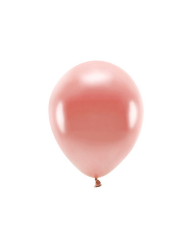Balony Eco 30cm metalizowane, różowe złoto (1 op. / 10 szt.)