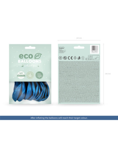 Balony Eco 30cm metalizowane, granat (1 op. / 10 szt.)