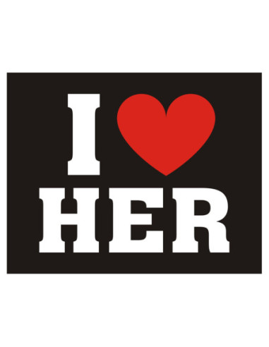 Naklejki na buty I love her (1 op. / 2 szt.)