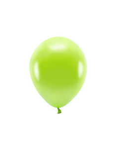 Balony Eco 30cm metalizowane, zielone jabłuszko (1 op. / 10 szt.)