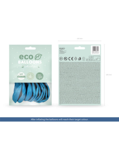Balony Eco 30cm pastelowe, jasny niebieski (1 op. / 10 szt.)