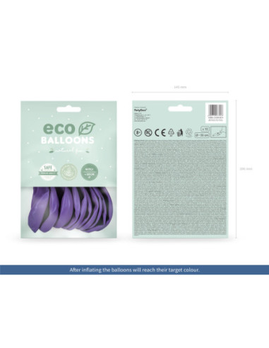 Balony Eco 30cm pastelowe, lawenda (1 op. / 10 szt.)